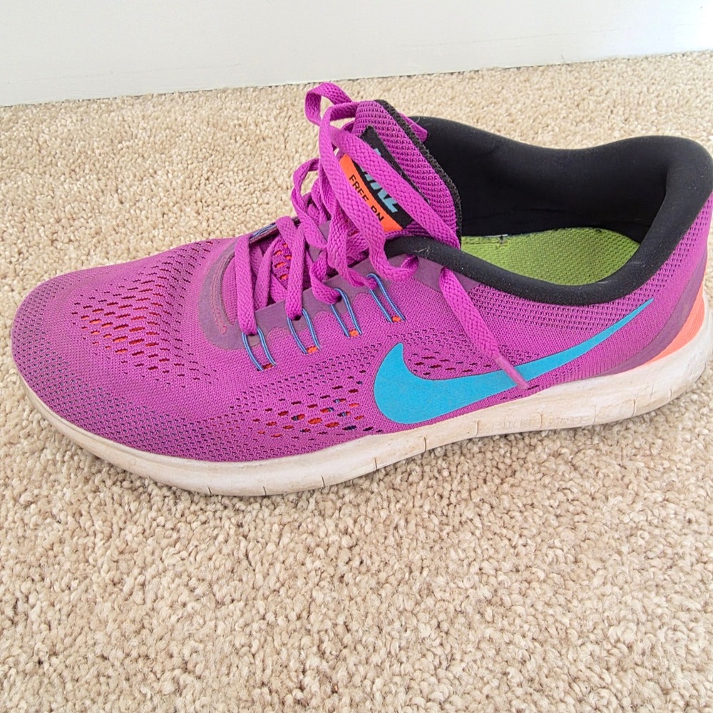 Nike Free RN Womens 9.5 Hyper Violet Gamma Blue Running Shoes 831509-500